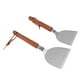 thumbnail image 4 of Espátula Turner Grill Espátula plana de acero inoxidable Agarre cómodo Mango de madera Resistente al calor Fácil de limpiar Accesorios de cocina duraderos para parrilla de barbacoa Espátula pequeña, 4 of 8