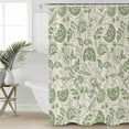 thumbnail image 2 of 54x78 Inch Shower Curtain Decorative Sage Green Spring Floral Bathtub Bath Curtains Fabric Waterproof Bathroom Decor Retro Summer Botanical Farmhouse Small Stall Shower Curtain Set with 12 Hooks, 2 of 6