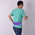 thumbnail image 3 of Riñonera para correr simple, ultrafina, con cremallera de doble capa, impermeable, para hombres y mujeres, deportes al aire libre, ocio, fitness, riñonera impermeable, bolsa de viaje, cómoda,, 3 of 5