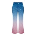 thumbnail image 4 of Delayuji Women's Casual Loose Wide Leg Pants Gradient Color White Point Printed With Pockets, 4 of 7