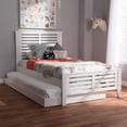 thumbnail image 5 of Baxton Studio Sedona Modern Classic Mission Style Brown-Finished Wood Twin Platform Bed with Trundle, 5 of 23