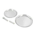 thumbnail image 2 of Bandeja de frutas de acero inoxidable, soporte para magdalenas de autoservicio duradero multifuncional de 2 capas para Hotel en casa, 2 of 5