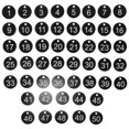 thumbnail image 1 of COMPUKAS 50PCS Key Identification Tags Black Waterproof Numbered Key Tag for Public Places, 1 of 8