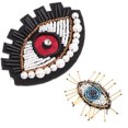 thumbnail image 3 of 2pcs Eyes Patch Cartoon Applique Embroidery Garment Applique DIY Sewing Applique, 3 of 9