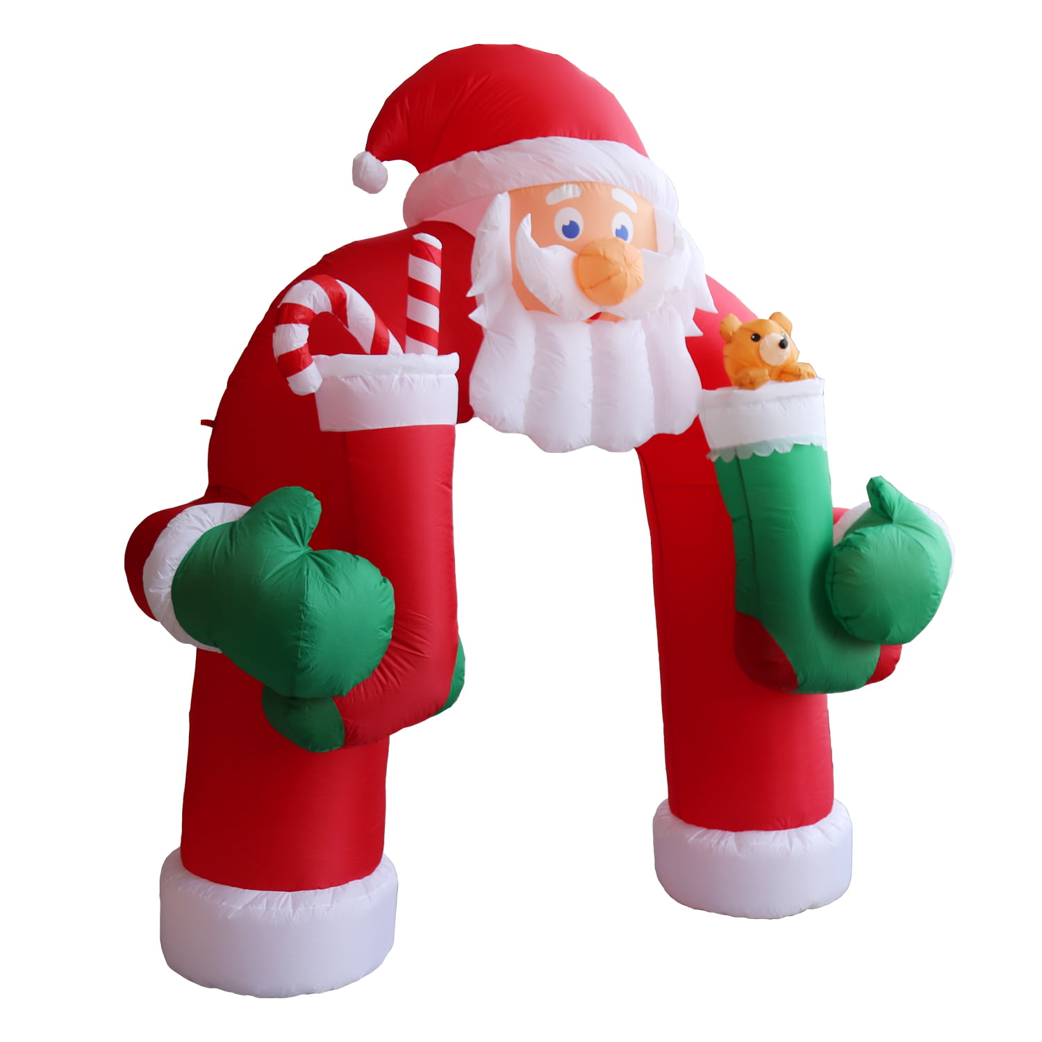 Kintness 11Ft Christmas Inflatable Huge Santa Claus Arch Archway Blown Air Holiday Outdoor Yard Decoration 