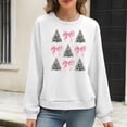 thumbnail image 4 of Neewe Christmas Women's Fall Oversized Sweatshirt Casual Waffle Knit Long Sleeve Crewneck Split Pullover Tunic Tops, 4 of 6
