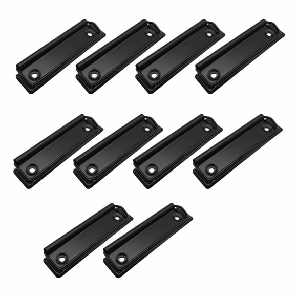 Matsuzay Juego de 10 portapapeles de metal con asas de goma para papelería. 10 clips de metal con goma para organizar papelería. Kits de experimentos de química 10CM sin goma
