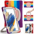 thumbnail image 3 of For Samsung Galaxy Tab A8 10.5 inch SM-X200/SM-X205 Case, 360 Rotatable Handle Stand, Shoulder Strap, Drop-Proof Design, Colourful Red, 3 of 7
