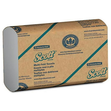 Scott Essential Multi-Fold Towels  Absorbency Pockets  9.2 x 9.4  250/Pk  16 Pk/CT