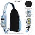 thumbnail image 3 of Rustic Floral Sling Backpack with Wildflower and Butterfly Illustration, Lightweight Durable Crossbody Daypack, Adjustable Strap, Multiple Compartments for Garden, Travel, Outdoor Use, 3 of 6