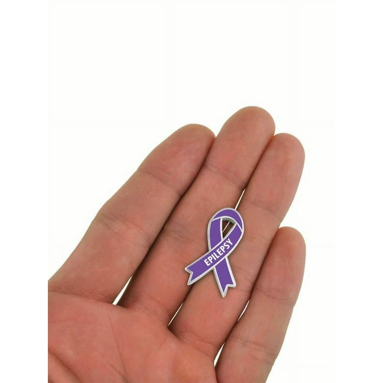 Purple Ribbon Print Shoe Laces (2 Pairs) - Epilepsy Store