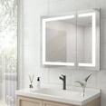 thumbnail image 7 of 36x30 Inch Bathroom Medicine Cabinet - Fog Led Mirror, Double Doors, 3000k 6000k Bright , 4+ Drawers, Powder Coated With Mirror Door Abundant Storage Space Brightness And Color Temperature, 7 of 7