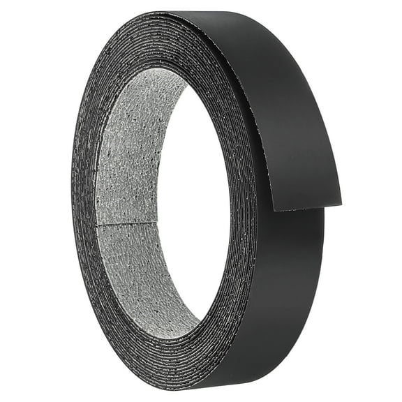 Uxcell Polyvinyl Chloride Edge Banding 1 1/2 inch x 33ft Self-Adhesive Edging Veneer Trim with Hot Melt Black Plane
