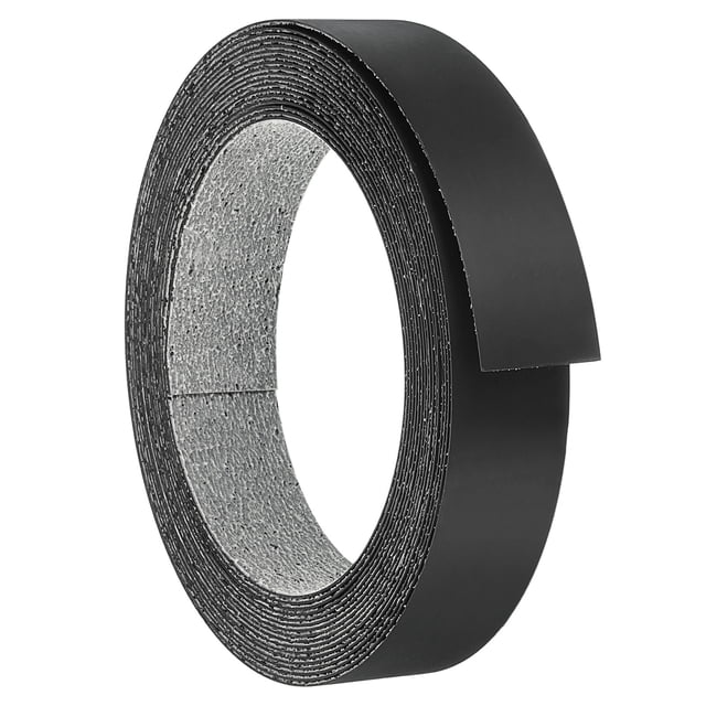 Biselado de cloruro de polivinilo Uxcell 1 1/2 pulgadas x 33 pies con borde autoadhesivo de fusión en caliente plano negro