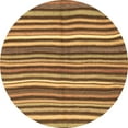 thumbnail image 1 of Ahgly Company Indoor Round Abstract Brown Contemporary Area Rugs, 3' Round, 1 of 4
