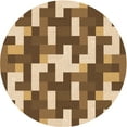 thumbnail image 1 of Ahgly Company Indoor Square Patterned Yellow Orange Area Rugs, 3' Square, 1 of 1