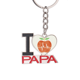 thumbnail image 1 of Corazón electrocardiograma patrón de diseño creativo El soporte del llavero de metal del llavero ama a papá, 1 of 3