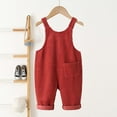 thumbnail image 3 of lnmuld Boys Pants Girls Corduroy Overalls Autumn Toddler Baby Jumpsuit Cute Denim Style Pants with Adjustable Straps for Playful Comfort and Fashion Solid Color Size:3-4 Years, 3 of 6