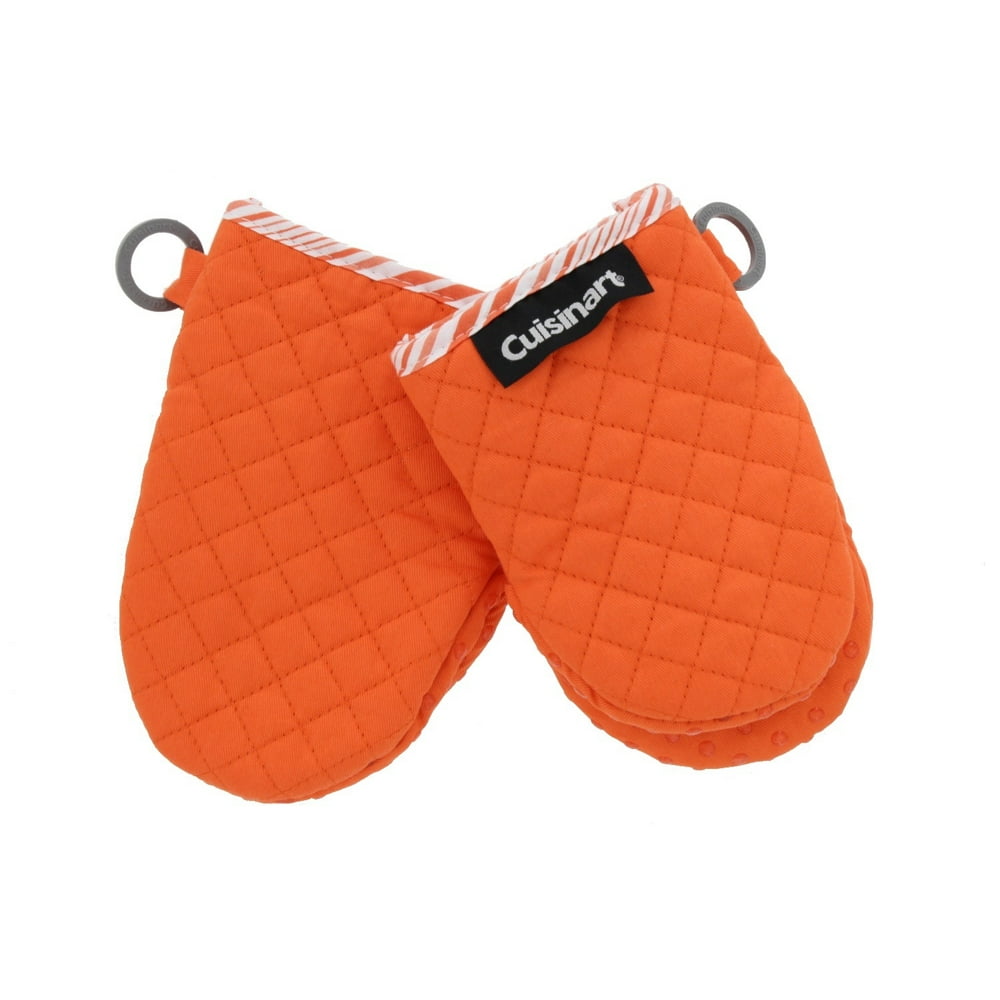 Cuisinart Quilted Mini Oven Mitts w/Silicone for Easy Gripping, Heat ...