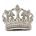 thumbnail image 1 of Royal Crown Belt Buckle Rock Rebel Logo Iced New Bling Silver Metal Bride Costume, 1 of 2