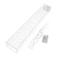 thumbnail image 4 of yuksok Rectangular Flower Vase Acrylic Flower Vase Clear Long Rectangle Vase Rectangle 60x10x6.5cm 24 Hole, 4 of 9