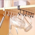 thumbnail image 5 of kayannuo Over The Door 5 Hooks Home Bathroom Organizer Rack Clothes Coat Hat Towel Hanger, 5 of 7