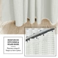 thumbnail image 7 of LammaLoe White Shower Curtains, Waffle Weave Heavy Duty Fabric Shower Curtain, 72” x 72" Hotel Luxury 256 GSM Bathroom Curtains, 7 of 7