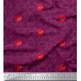 thumbnail image 1 of Soimoi Poly Georgette Fabric Swirls & Floral Artistic Printed Fabric 1 Yard 52 Inch Wide, 1 of 1