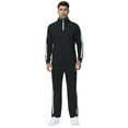 thumbnail image 3 of Tyhengta Men's Tracksuits Athletic 2 Piece Set 1/4 Zipper Casual Jogging Suit Gym Sportswear Black 2XL, 3 of 8