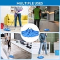 thumbnail image 7 of Matthew Microfiber Cloth Mop Compatible with Ceda Microfiber Cloth Mop Refill,Stainless Steel Spin Mop Replacement 54" Handle with Wet Mop 2 Mop Heads w/1 Handle Incl.2Pcs Microfiber Cloth-Blue, 7 of 7