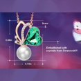 thumbnail image 2 of Rose Gold Butterfly Necklace (Green), 2 of 4