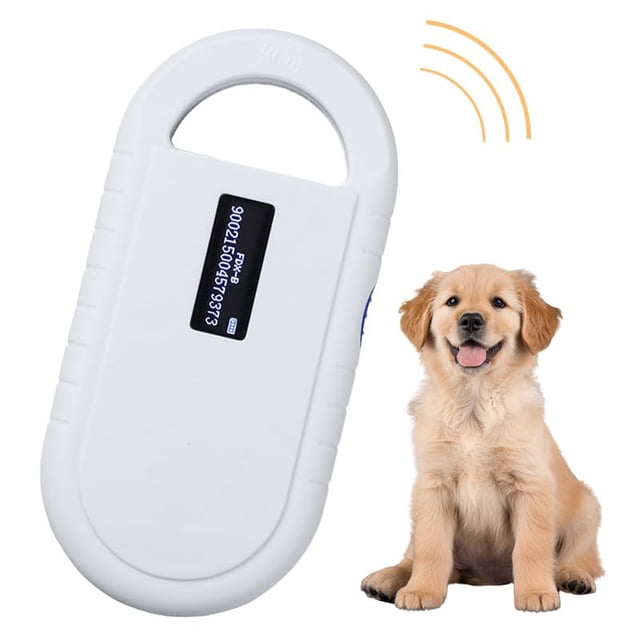 Escáner de microchip para mascotas ISO11784/85/FDX-B/EMID Lector de mano para animales, escáner de identificación de mascotas de 134,2 kHz Registro de chip de animales recargable, para perros/mascotas
