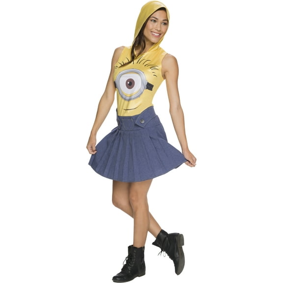 Women's Despicable Me Minion Face Dress Costume Large 10-14