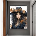 thumbnail image 3 of (11CTACC-2256__C__ 50x65) Hilo algodón ecológico bordado 11CT 3 hebras impresión 50*65cm otoño Sombrero Floral Mujer Kit serie personajes punto cruz, 3 of 9