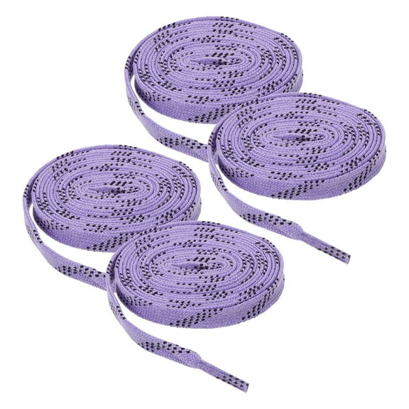 SOPOTUTU Purple Flat Waxed Hockey Skate Laces Polyester Cotton Blend Durable