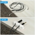 thumbnail image 5 of 3pcs Cable Clips Cord Organizer for Desk, 3 Slots Silicone Adhesive Cord Holders Organizer Cable Management, White, 5 of 5