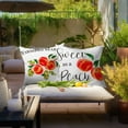 thumbnail image 6 of G128 Spring Decoration Farmhouse Peach Home Waterproof Throw Pillow | 18 x 18 in | Set of 4, Beautiful Cushion Covers for Spring Sofa Couch Decoration, Pillow Insert Included, 6 of 10