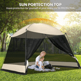 thumbnail image 2 of Screen House Room, GVDV 11x11 Ft Mesh Net Screen Tent Canopy, Easy Setup & Waterproof & Sunshade, Suitable for Camping Trip, Beach, Picnic, 2 of 10