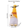 thumbnail image 3 of Spring Decoration Supplies Bee Festival White Flower Hat Rudolph Figurine Standing Faceless Gnome Summer Dwarf, 3 of 5