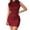 Red, variant on Effortless Summer Sleeveless Knit Dress with High Neck Bodice and Figure for Women