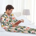 thumbnail image 5 of Bingfone Men's Pajama Set 2 Piece Loungewear PJs, Long Sleeve with Pajama Pants-Summer Cactus With Blooming, 5 of 7