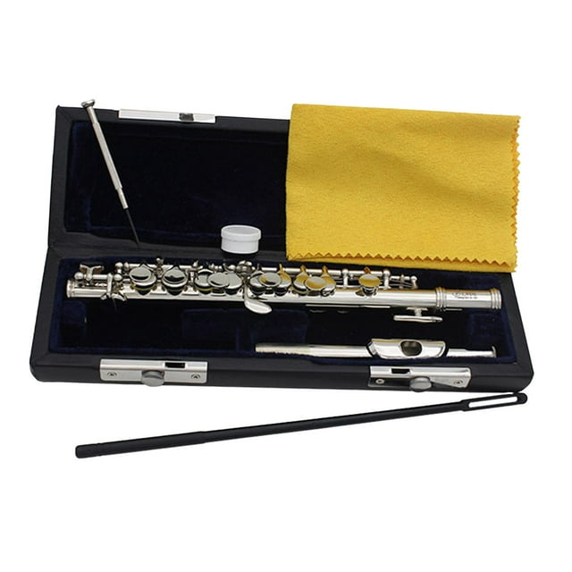 Milaget C Key Woodwind Instrument Lightweight Piccolo for Classroom Student Beginner Silver