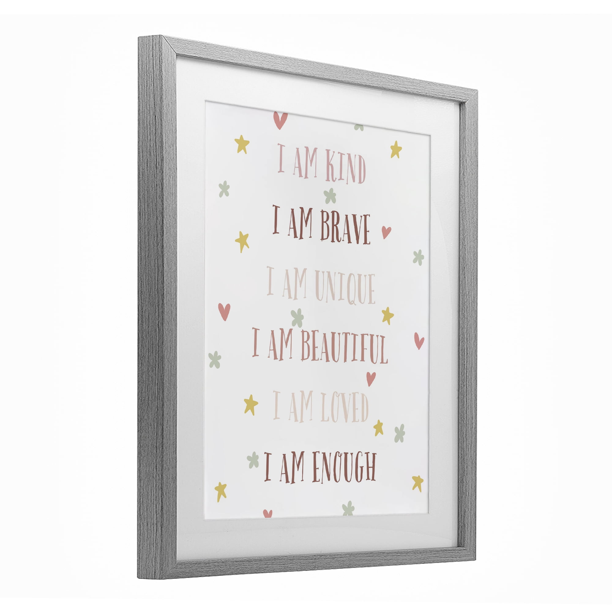 Stupell Industries I am Empowerment Quotes Gray Framed Print Under Glass, design by Katie Griggs
