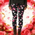 thumbnail image 7 of Hvot&aat Women's Heart Printed High Waist Leggings Valentines Day Stretchy Yoga Leisurely Pants, 7 of 7