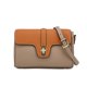 thumbnail image 3 of Nuevo bolso de cuero para mujer, color contrastante, sencillo, a juego, pequeño bolso cuadrado, bolso de piel de vaca con capa para la cabeza, bolso bandolera de un solo hombro, 3 of 5