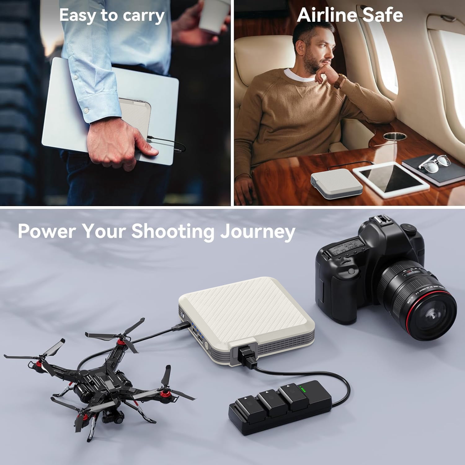 MASALUO P16 100W Portable Power Bank with AC Outlet - 20000mAh Laptop Power Bank for Laptop, Hunting and Outdoor Use