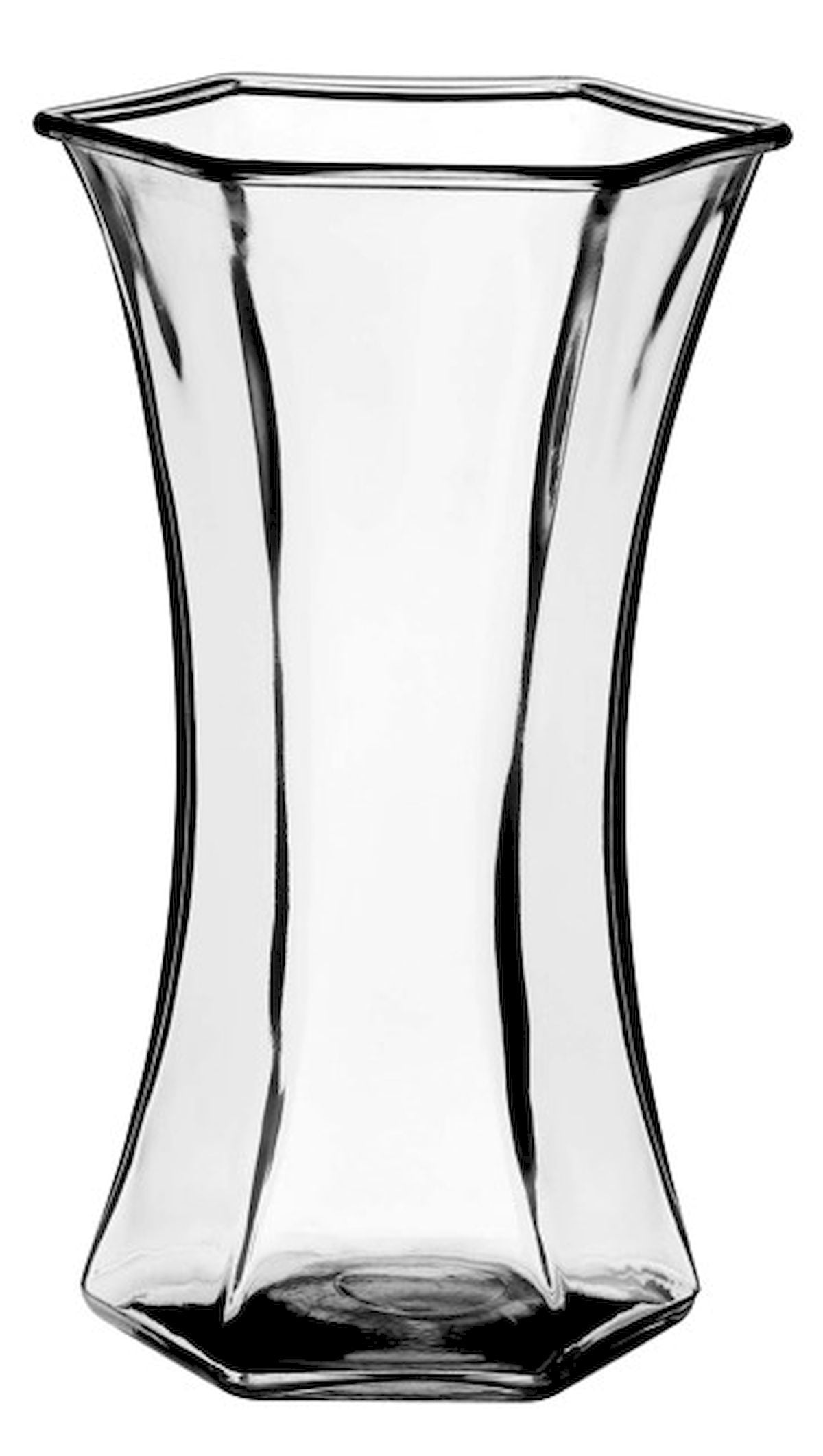Clear Flared Glass Vase