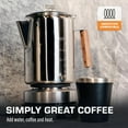 thumbnail image 6 of Bozeman Induction Coffee Maker - 9 Cup Stainless Steel Percolator for Fire Stovetop & Induction Brewing, 6 of 7