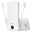 thumbnail image 1 of Cargador portátil VEGER de 10000 mAh con cables integrados, color blanco, 1 of 9