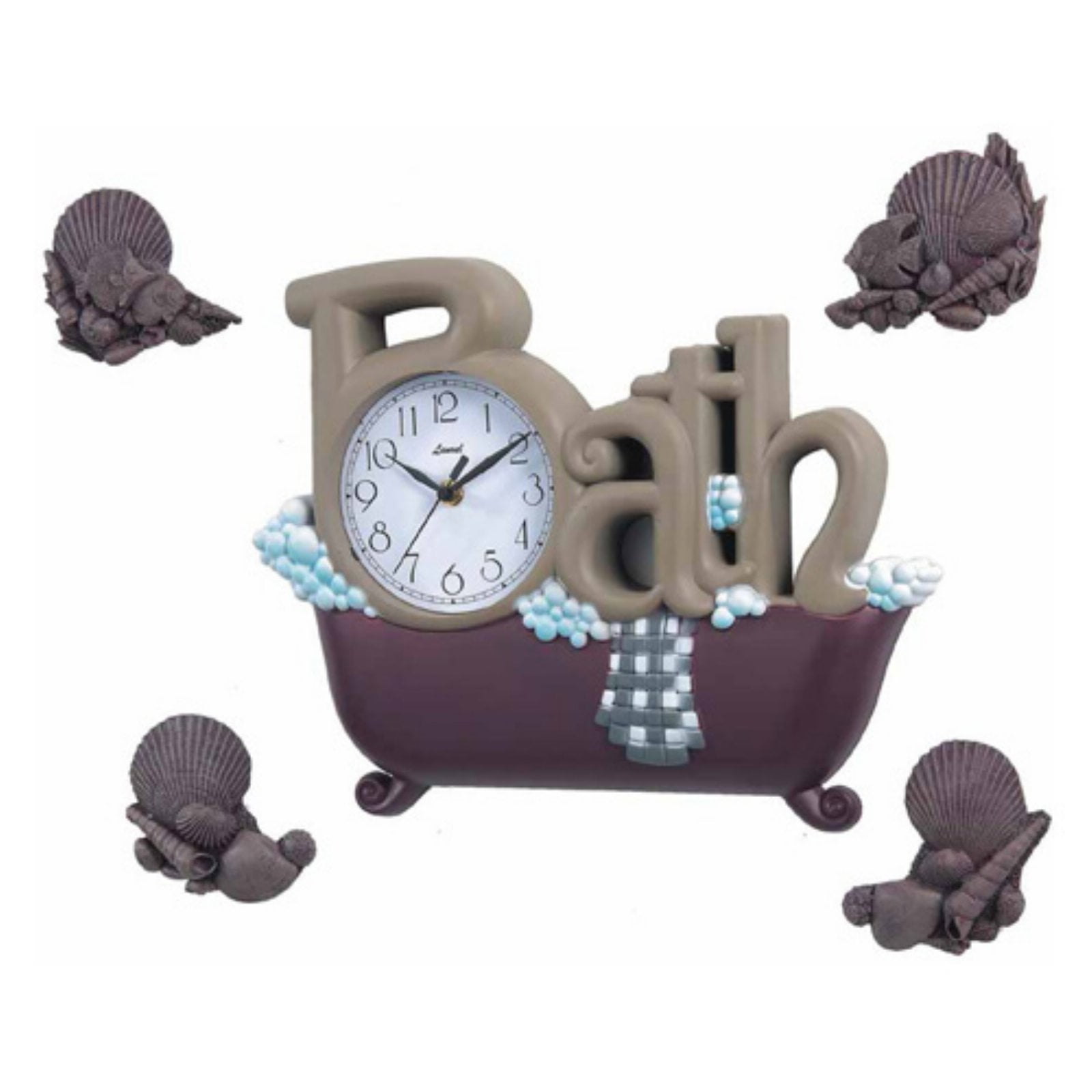 Novelty Bath Clock Set with Sea Shells Control Brand
